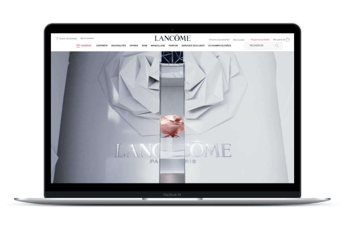 Lancome Website Screenshot Mockup