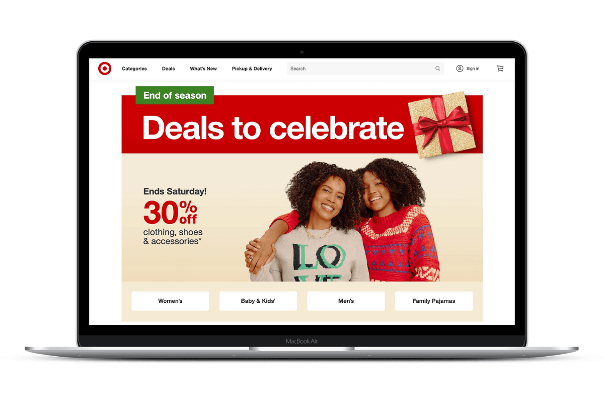 Target Website Screenshot Mockup