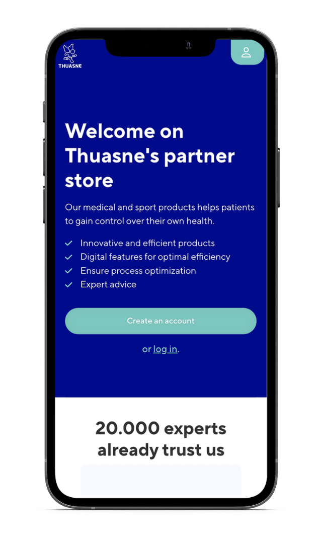 Thuasne website mobile mockup