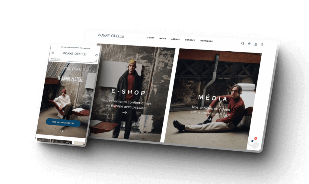 Mockup Front-Commerce Client Bonne Gueule