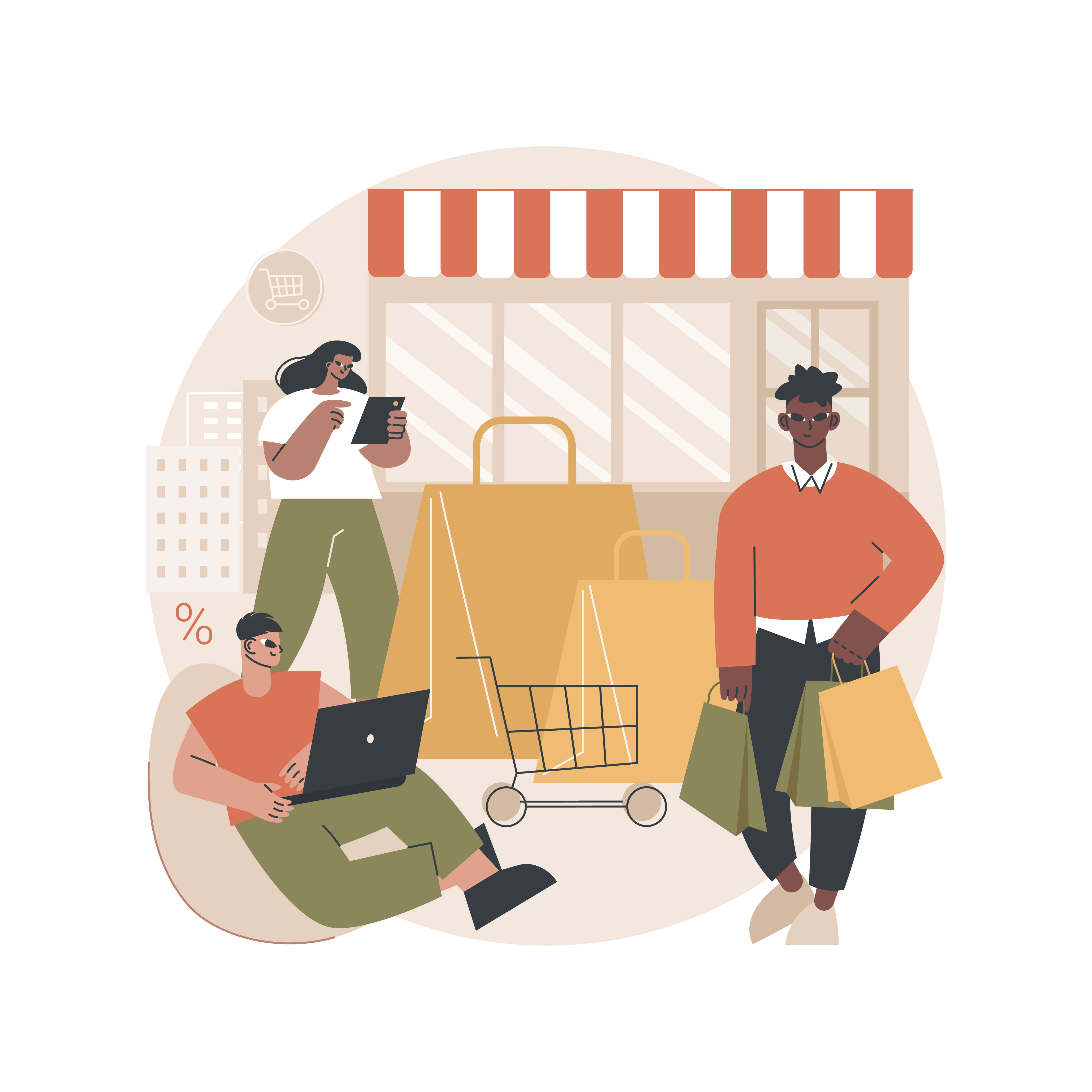 Consumer society abstract concept vector illustration. Persona
